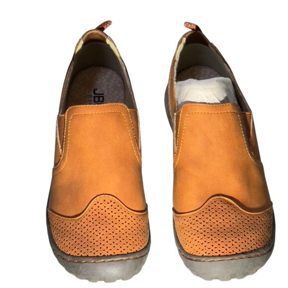 JBU By Jambu Lena Women's Wide Slip-On Shoes Tan Faux Leather/Textile Size 9W - Picture 2 of 10